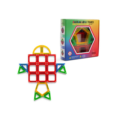 Archimedrix 34 pcs Colorful Frame Magnetic Tiles