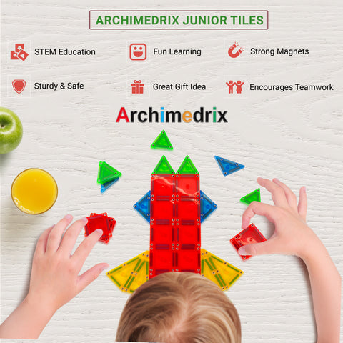 Archimedrix 32 pcs Junior Magnetic Tiles